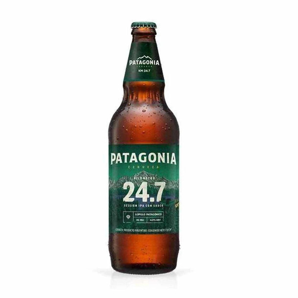 Patagonia 24.7 Session Ipa Beer with Elder Herbs & Patagonian Hops - ABV 4.5%,  730 ml / 24.68 fl oz glass bottle