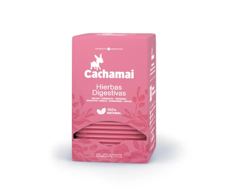 Cachamai Digestive Herbal Mix with Boldo & Carqueja, 20 tea bags 