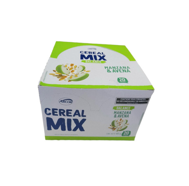 Cereal Mix Barrita de Cereal Light Cereal Bar with Apple, Oats & Rice Flakes, 23 g / 0.8 oz (box of 20 bars)