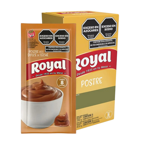 Royal Dulce De Leche Ready to Make Dessert, 8 servings per pack, 75 g / 2.64 oz (box of 6 pouches)