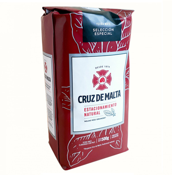 Yerba Mate Cruz de Malta Selección Especial de Hoja Ancha, 500 g / 1.1 lb