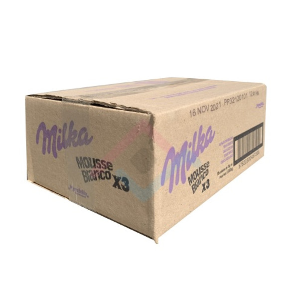 Milka Alfajor Triple White Chocolate with Chocolate Mousse Wholesale Bulk Box, 55 g / 2 oz ea (36 count per box)