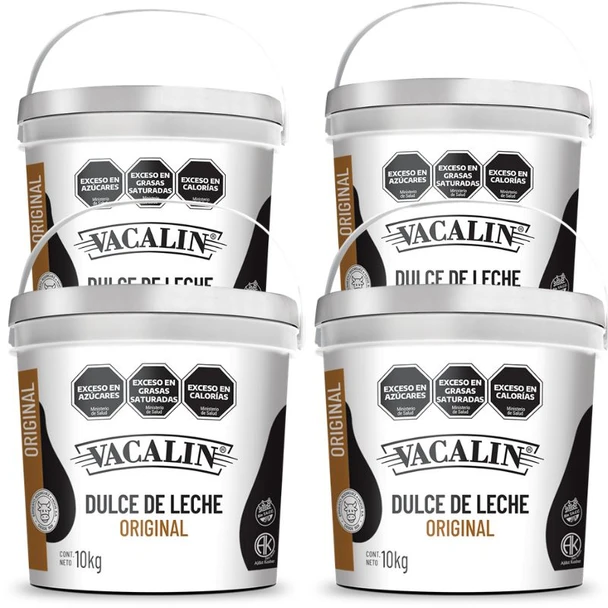 Vacalin Dulce de Leche Classic Creamy Milk Confiture, 10 kg / 22 lb plastic bin (4 plastic bins)