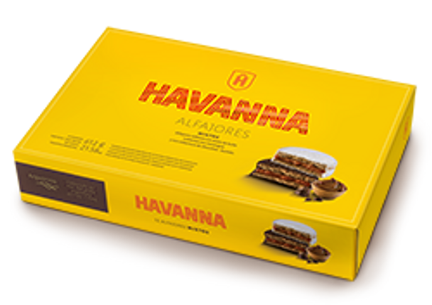 Havanna Alfajor Milk Chocolate and Italian Meringue Merengue with Dulce de Leche, 12 alfajores per case (pack of 6 cases)