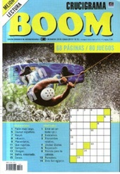 Boom Revista de Entretenimiento Letters Games Magazine with 80 Brain Games, 60 Pages (Spanish)