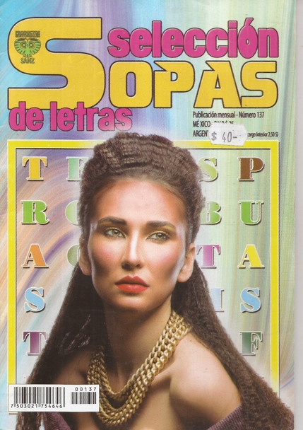 Selección Sopas de Letras Magazine with Letter Soups Classic, 32 Pages (Spanish)