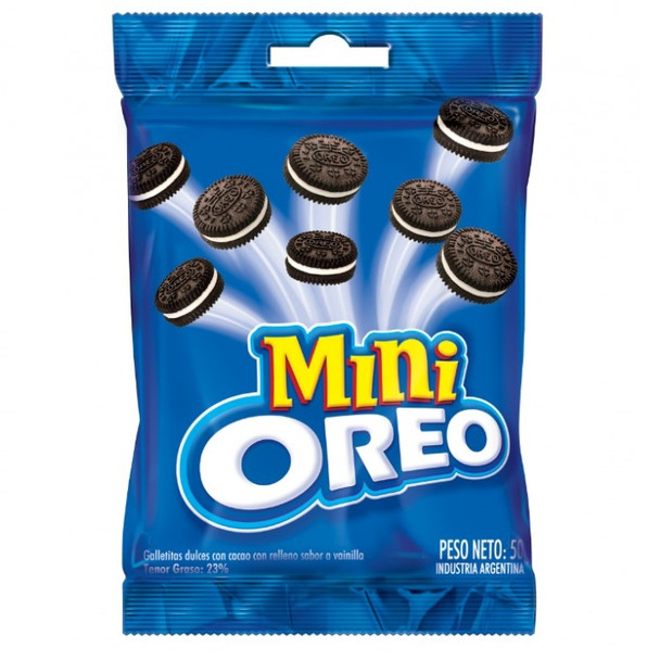 Mini Oreo Classic Oreo Chocolate Sandwich Cookies with Vanilla Cream Filling, 50 g / 1.76 oz