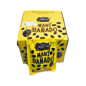 Arcor Maní Bañado Milk Chocolate Covered Peanuts, 35 g / 1.23 oz (box of 16)