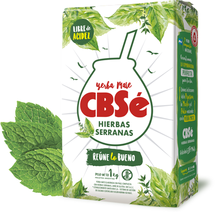 CBSé Yerba Mate Hierbas Serranas Wholesale Bulk Pack, 500 g / 1.1 lb (12 count per pack)