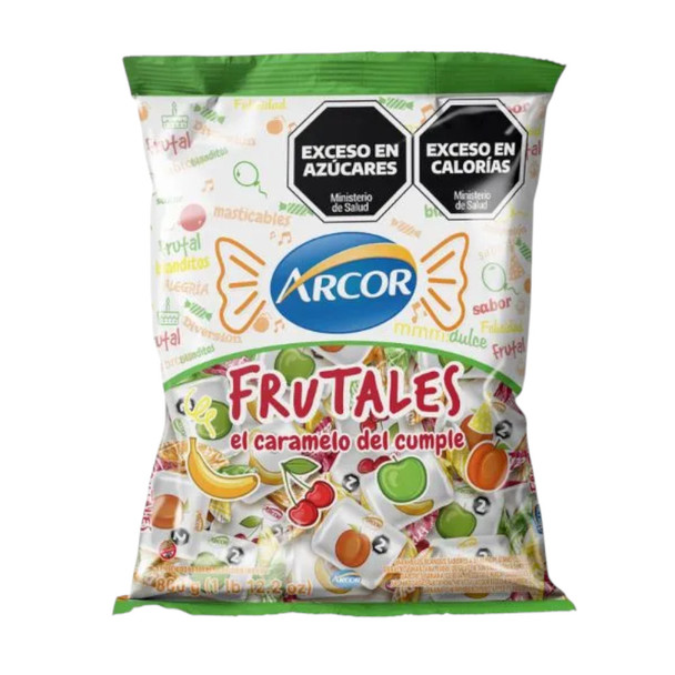 Arcor Caramelos Frutales Masticables Soft Chewy Candies Assorted Fruit Flavors, 800 g / 28.21 oz