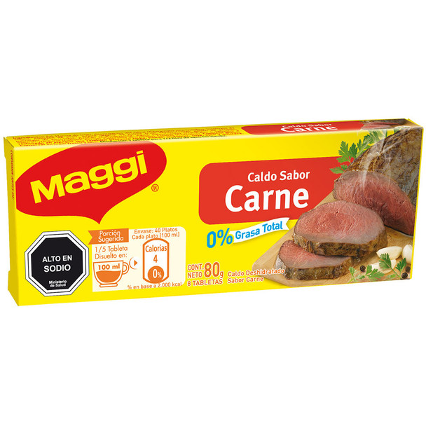 Maggi Caldo de Carne Dehydrated Meat Soup Broth (12 units per box)