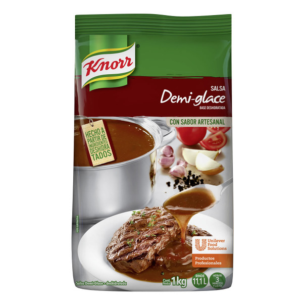 Knorr Salsa Deshidratada Powder Ready To Make Demi-Glace Sauce with Dehydrated Ingredients Ideal for Professional Cooking, 1 kg / 2.2 lb for 11.1 l