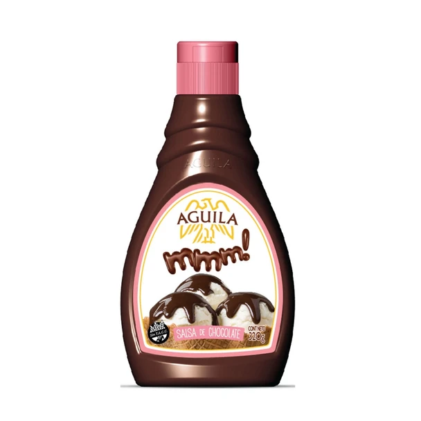 Águila Salsa de Chocolate Milk Chocolate Sauce Ideal for Homemade Pastry & Desserts Squeeze Bottle - Gluten Free, 320 g / 11.28 oz