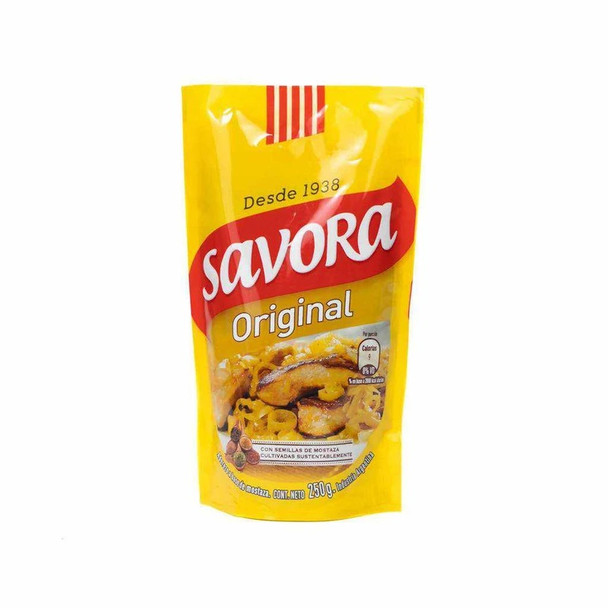 Savora Classic Yellow Mustard in Pouch, 250 g / 8.81 oz pouch