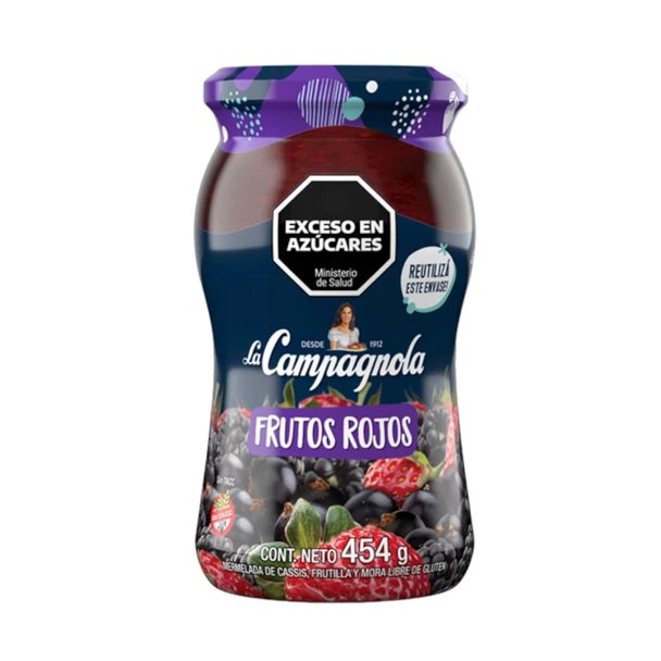 La Campagnola Mermelada de Frutos Rojos Red  Berries Jelly - Gluten Free, 454 g / 13.7 oz