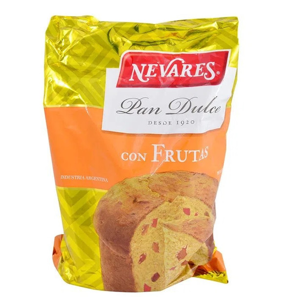 Nevares Pan Dulce con Frutas Classic Italian Style Panettone with Fruits, 400 g / 14.1 oz 