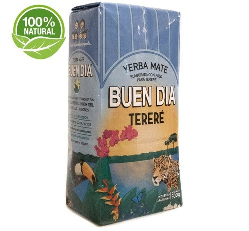 Buen Día Yerba Mate Tereré Elaborada con Palo Yerba Mate Perfect for Classic "Tereré", 500 g / 1.1 lb