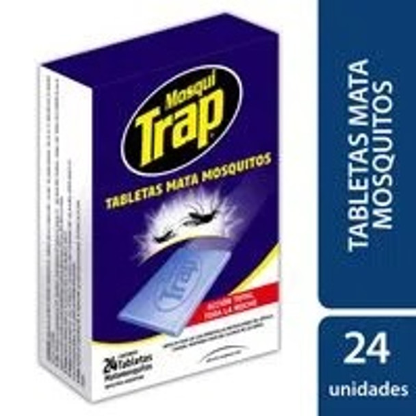 Mosqui Trap Tabletas Termovaporables Contra Mosquitos Mosquito Repellent Refills  Thermovapobles Tablets (box of 24) 