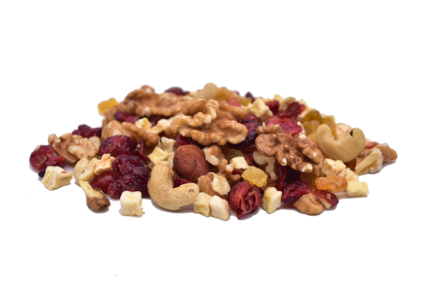 Mezcla Patagónica Mezcla de frutas secas Moras, maní, almendras, nueces, pasas y manzana en cubos, 1 kg / 2.2 lb bolsa