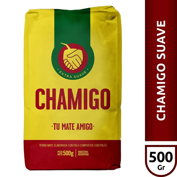 Chamigo Yerba Mate Extra Suave Soft Yerba Mate with Pennyroyal, 500 g / 1.1 lb