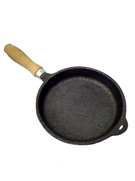 Provoletera Sin Enlozar Cast Iron Grill Pan for Provolone Cheese with Wooden Handle, 16.5 cm x 16.5 cm / 6.49" x 6.49"