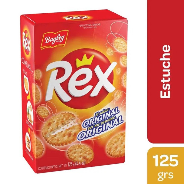 Rex Cheese Snack Crackers Original Flavor Gear Shape, 125 g / 4.4 oz (pack of 3)