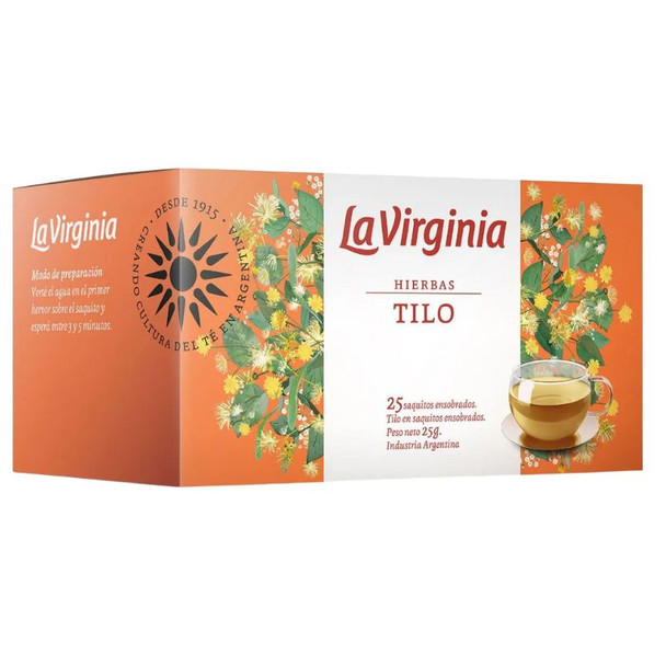 La Virginia Hierbas Tilo Linden Tea In Bags (box of 25 bags) La Virginia Hierbas Tilo Linden Tea In Bags (box of 25 bags)