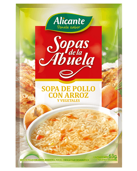 Alicante Sopa de Arroz con Pollo Chicken Rice Soup with Vegetables, 63 g / 2.22 oz ea (pack of 3)