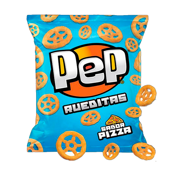 Pep Rueditas Snacks de Harina de Trigo Sabor Pizza, 74 g / 2.61 oz