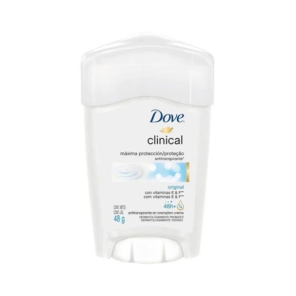 Dove Clinical Antiperspirant with Moisturizer Cream Deodorant Stick 96 Hour Protection, 48 g / 1.69 oz