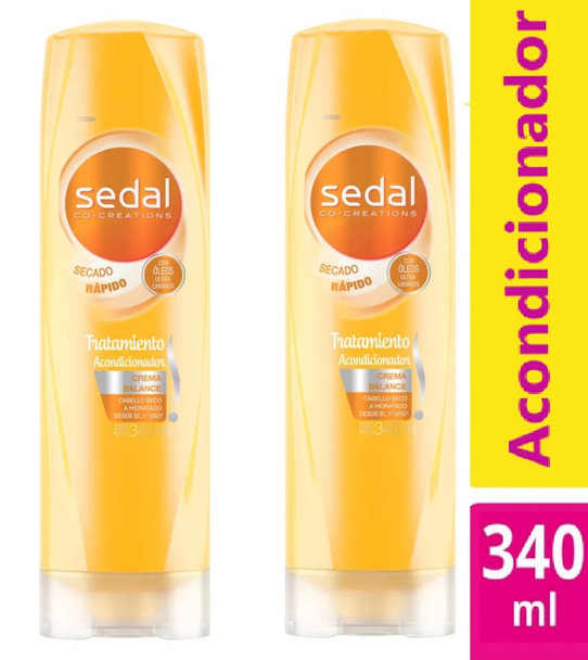 Sedal Acondicionador Conditioner For Dry Hair Crema Balance Para Cabello Seco Calcium & Keratin, 340 ml / 11.5 fl oz (pack of 2)