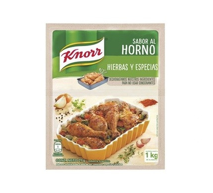 Knorr Sabor Al Horno Hierbas y Especias Dehydrated Dressing Spices & Herbs Seasoning Powder for Oven Cooking - No Artificial Colorants, 21 g / 0.74 oz pouch