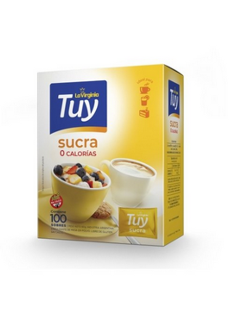 Tuy Edulcorante Sucra Zero Calories Powder Sweetener In Bags (box of 100 units) 