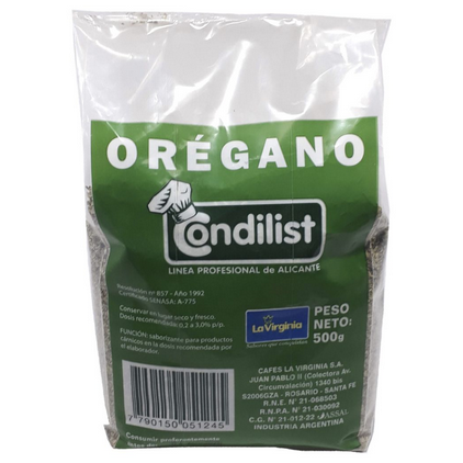 Condilist Orégano Condimento Oregano Spice, 500 g / 1.10 lb