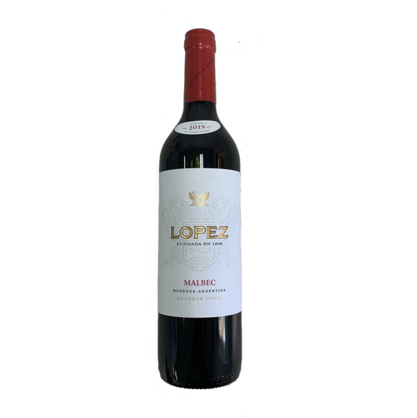 Lopez Vino Tinto 2019 Malbec Red Wine Bodegas López - ABV 14.5% (750 ml / 25.4 oz)