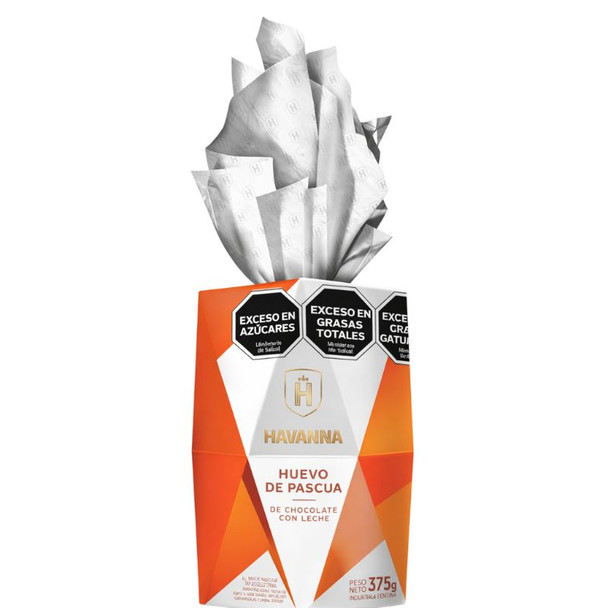 Havanna Huevo de Pascua Milk Chocolate Easter Egg with Almonds & Chocolate Bites Inside, 375 g / 13.22 oz