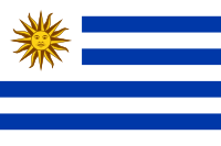 Bandera Uruguay Tradicional de Poliéster Uruguay Flag - With Twine To Tie & Reinforced Seams, 90 cm x 150 cm / 39.4" x 59.05 "