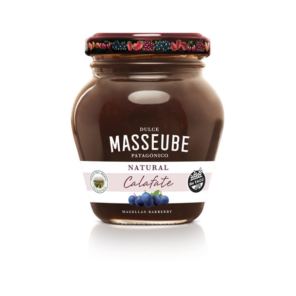 Masseube Dulce Patagónico Natural Calafate Magellan Barberry Natural Fruit Spread - Gluten Free, 350 g / 12.34 oz