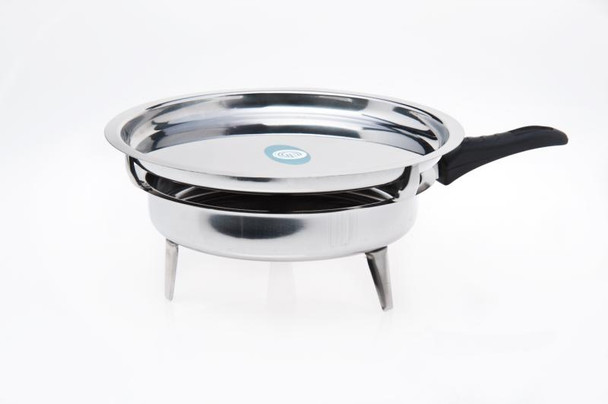 Brasero Redondo Brasero de Mesa Acero Inoxidable Parrilla de Asado Stainless Steel Mini Hot Tray Meat Warmer