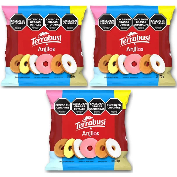 Anillos Terrabusi Galletitas Sweet Ring Cookies, 170 g / 5.99 oz (pack of 3)