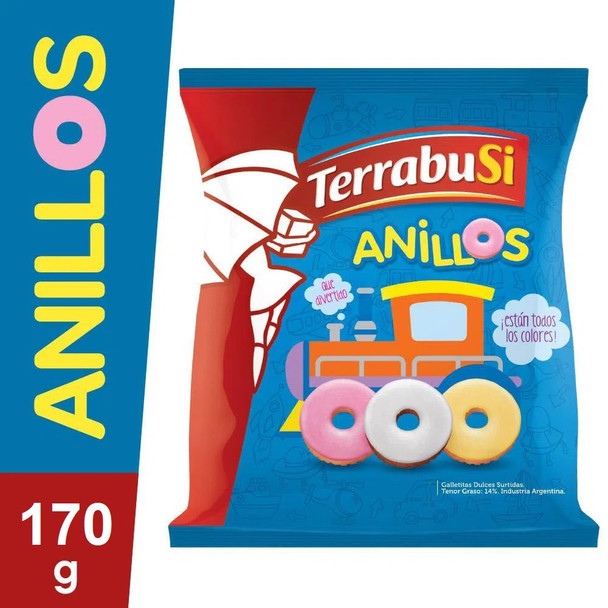 Galletitas Anillos Terrabusi, 170 g / 5.99 oz (paquete de 3)