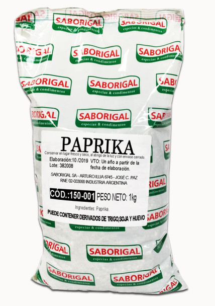 Saborigal Pimentón Condimento Paprika Powder Spice, 1 kg / 2.2 lb bag