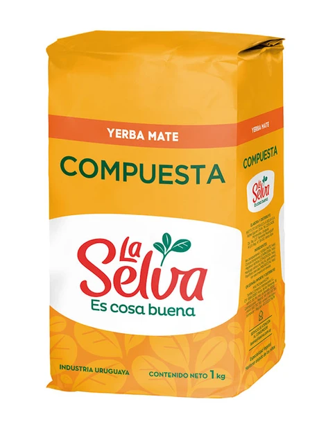 La Selva Yerba Mate Compuesta Yerba Mate con Hierbas de Uruguay, 1 kg / 2.2 lb