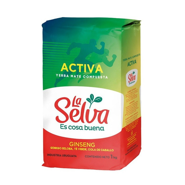 La Selva Yerba Mate Compuesta Activa Energizante de Uruguay, 1 kg / 2.2 lb