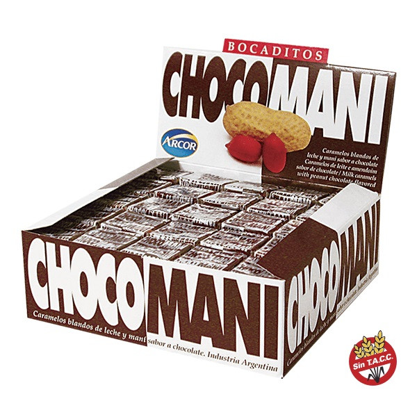 Bocaditos ChocoManí Caramelos Blandos de Leche y Maní Milk Chocolate & Peanuts Soft Candies - Gluten Free, 812 g / 28.6 oz (125 units)