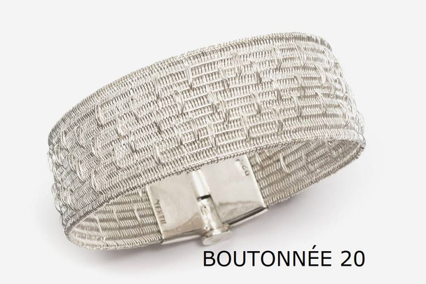 Boutonnée 20 Brazalete Pulsera Joyería Fina Hilo de Plata Silver Bracelet - Fine Art by Plata Textil