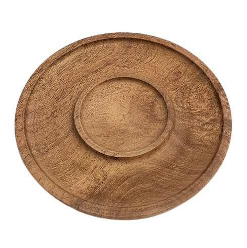Bowl Plato Nachero Chip & Dip Serving Bowl Wooden Appetizer Platter, 20 cm / 7.9" diam