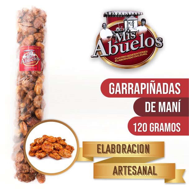 Garrapiñadas Mis Abuelos Perez Adad Garrapiñadas de Maní Traditional Sugar Coated Peanuts, 120 g / 4.2 oz bag