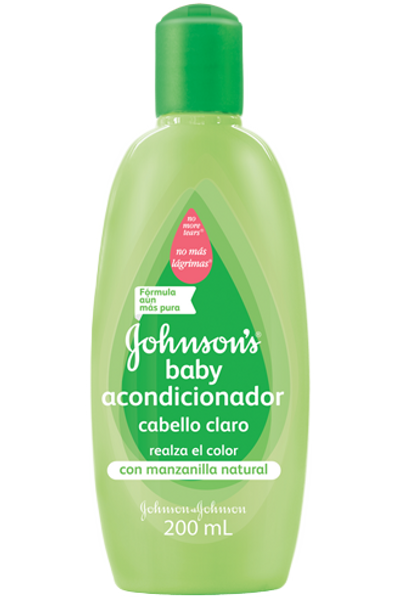 Johnson's No More Tears Baby Acondicionador Cabello Claro Light Hair Conditioner  with Natural Chamomile, 200 ml / 6.76 fl oz