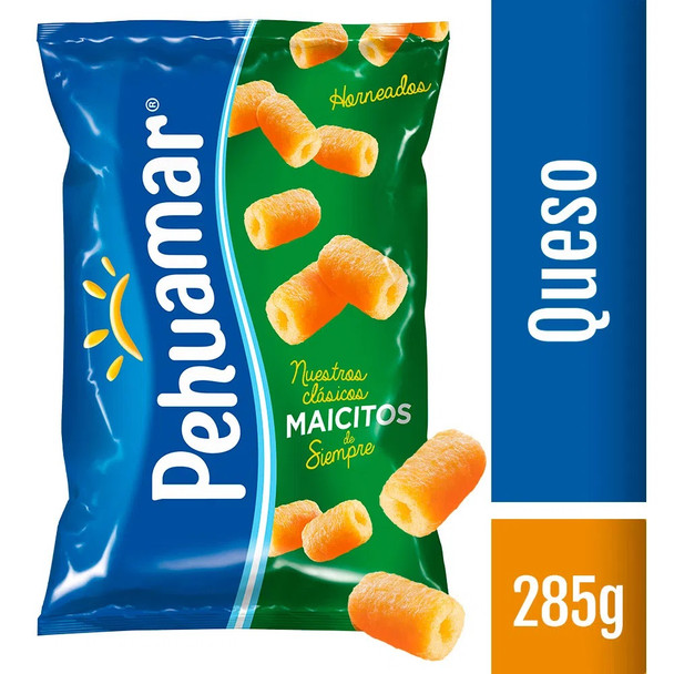 Pehuamar Maicitos Chizitos Clásicos Corn Snack Cheese Flavor Corn Puffs, 285 g / 10 oz